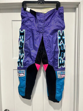 Y2K Vintage Fox Motocross Pants, size 30”. Great bright colors, ideal look